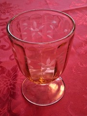 Vintage Pink Depression Footed Sherbet/ Goblet.