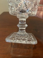 Water Glass Goblet Vintage Imperial Mount Vernon Pattern Clear 5 1/4″ Set of 4