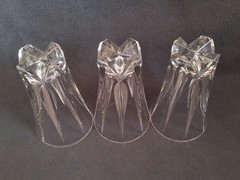 Set/3 Lenox Crystal Ovations Oasis 6″ H Glasses Footed Blown Glass Tumblers