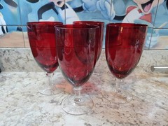 Red Christmas 18oz. Glass Goblets
