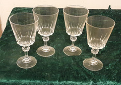 VTG. Princess House #750 «Esprit» Crystal Water Goblet /Wine Glass – Set Of 4
