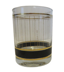 CULVER Barware Glass (Replacement) 14oz 22k Gold Stripe 1987