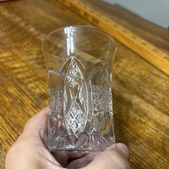 (1) Tumbler 4″ American Brilliant Period cut glass crystal geometric
