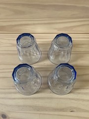 Pasabahce Ice Blue Mist Panel Rocks Tumbler Glasses Set Of 4