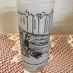 Vintage Federal Glass Adult Cartoon Frosted Tumblers-Set Of 5