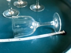 4 vintage atomic starburst glasses midcentury vintage glasses cordial glasses