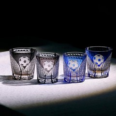 Unique Soccer Fan Trophy Whiskey Glass Engraved Football Sports Souvenir Cup