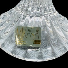 4 Mikasa Park Lane Crystal Hock Wine Glasses 8 1/4″ Ribbed Stem SN101 Retired