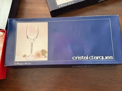 NIB CRISTAL D’ARQUES SET OF 6 Wine Water Goblets Glasses JG DURAND France 10oz