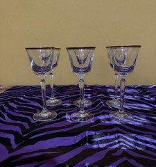 Gold Rim Wine Glasses Set Of 6 8×3