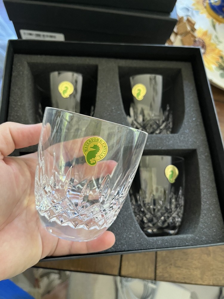 New waterford crystal scotch glasses (4) In Original Box Set