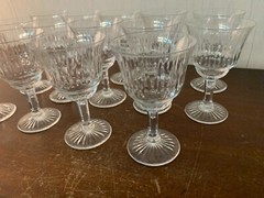 18 Cut Crystal Wine Glasses Daum (Price Per Unit)
