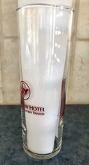 Vintage Renaissance Center Westin Hotel, Detroit Michigan, 7 inch Souvenir Glass
