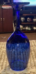 RARE VINTAGE COBALT BLUE STEMMED Possibly Libbey WINE Water Glass Goblet