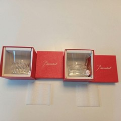 Baccarat Crystal Cut Glass Set of 2 Made in 2016 2017 Collectible