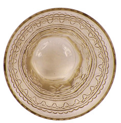 Patrician Tumbler Amber Depression Glass Federal Vintage 5.5 in. Spoke 14 oz.