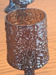Lenox Hand Blown Crystal Textured Impromptu Brown 17 Piece Stemmed Glass Ware