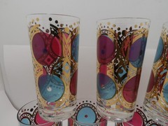 8 Vintage Marion V. Dorn Art Deco Barware Glasses Tumblers