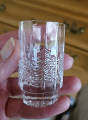 4 Iittala Finland KUUSI Fir Tree Cordial Shot Glasses- Jorma Vennola Pine Spruce
