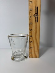 La Rochere Gold Rim Bee Tumblers Set of 7 French Glass 9 Oz Napoleon France