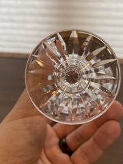 STUNNING SET(8) VTG WATERFORD Crystal ASHLING White Wine Glasses SIGNED 5.5″H