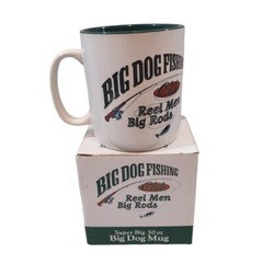 Big Dog Fishing Club Reel Men Big Rods Super Big 30oz. Mug 2002 New in Box!