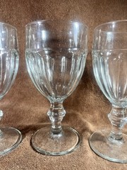 3 – Gibraltar Clear Water Goblets By Libby – 15247NH H: 6 3/4” W: 3 3/8” W-47