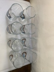 Set/8 12oz VTG Anchor Hocking Drinking Glasses COUNTRY Wreath 1988 Blue Barn