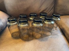 SET OF 8 LIBBEY 8oz SMOKE BROWN TUMBLERS RETRO