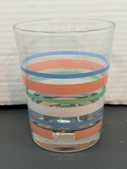Fiesta Fiestaware Striped Pastel Short Glass New without box