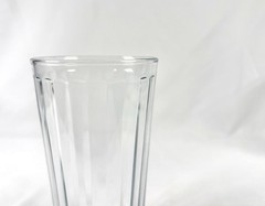 💥Vintage Paneled Drinking Glass Tumbler 6” Clear Optic Panels 24 Panel Barware.