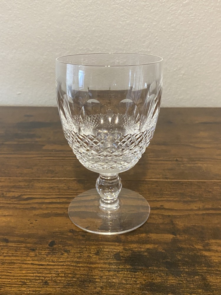 VTG WATERFORD Crystal COLLEEN Short Stem Water Goblet SIGNED 5.25″H