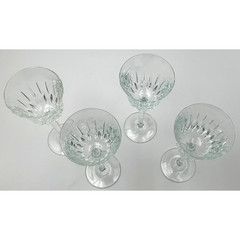 Mikasa Park Avenue Lead Crystal Wine Glasses Set of Four Brand New Vintage 8″