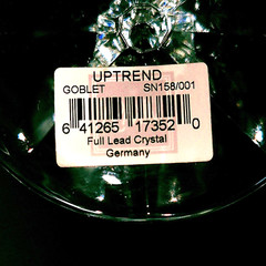 MIKASA UPTREND WINE GLASS, Heavy Cut Lead Crystal, 8 7/8″, 12 Oz
