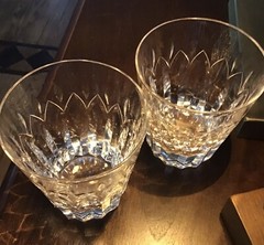 2 Stuart Crystal Abbey Cut whiskey tumbler Glasses 3.75”