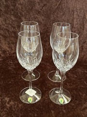 Set Of 4 Waterford 7 3/8″ LISMORE pattern Stemmed Wine Glasses