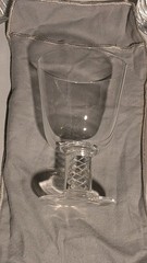 Large Steuben Air Twist 8011 Crystal Water/ Wine Goblet Glass 5 7/8″ – 12 oz
