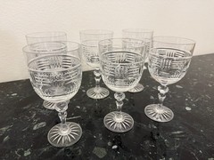 6 Badash Crystal Goblet Glasses Handcut 24% Lead Crystal Wine or Water ZA732 Set