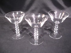 Imperial Glass Candlewick Clear Stem 3400 Champagne/Tall Sherbet Group of 10
