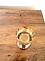 Wine or Champagne Glass-Iridescent Gold-Ava Collection by Tempa-Faceted Base