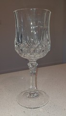 Water or Wine Goblets, Cristal D’Arques, Longchamps pattern, France, set of 6