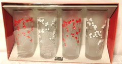 Set of New Winter Berries Frosted 16oz. Highball Glasses by Dartington France
