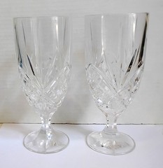 Set Of 2 Godinger Shannon Crystal Dublin Iced Tea Goblet Glass 7.75″ Tall