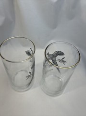 2 VTG MCM «SPORTSMAN» Federal Glass Game Birds 12oz Tumblers: Ring Neck Pheasant