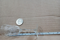Vintage Sasaki Etched Floral Cordial Glasses Set of 7 Occupied Japan 3.75 inch