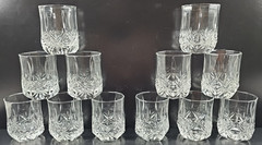 (12) Cristal D’Arques Brighton Old Fashioned Set Vintage Clear Whiskey Rocks Lot