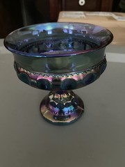 Vintage Indiana Iridescent Thumb Print Goblet