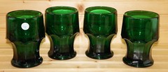 Viking Arlington Forest Green (4) Flat Tumblers, 4 3/4″, NEW