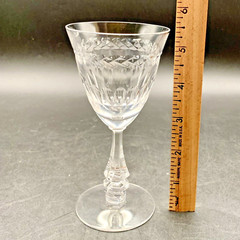 Tiffin-Franciscan Enchanted Crystal Wine Glass – 5 1/2″ EUC – Multiple Avail