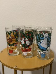 Vintage Twelve Days Of Christmas Indiana American Glass lot of 6